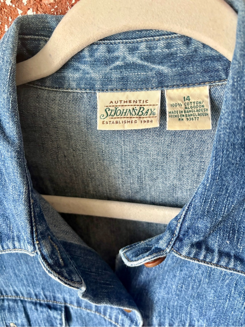 90s St. John’s Bay Denim Button Down Dress - Picture 5 of 6